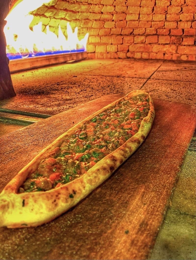 Pide baking in the stone oven at Pide Point, Louisville