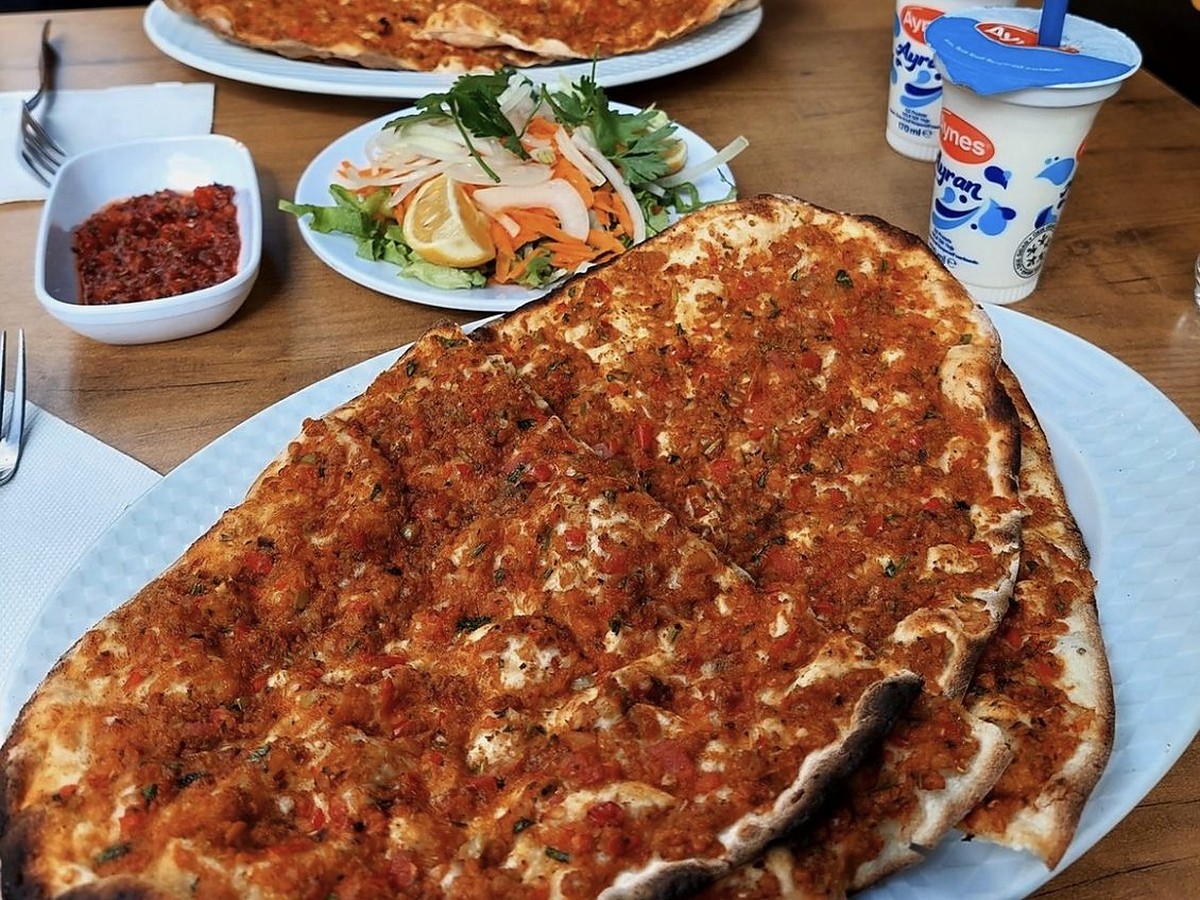 Lahmacun Turkish flatbread at Pide Point, Louisville