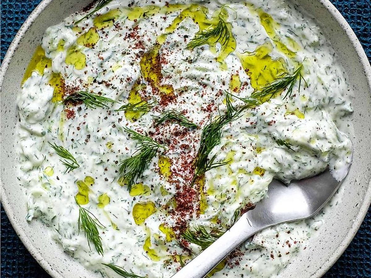 Cacık yogurt cucumber dip at Pide Point, Louisville