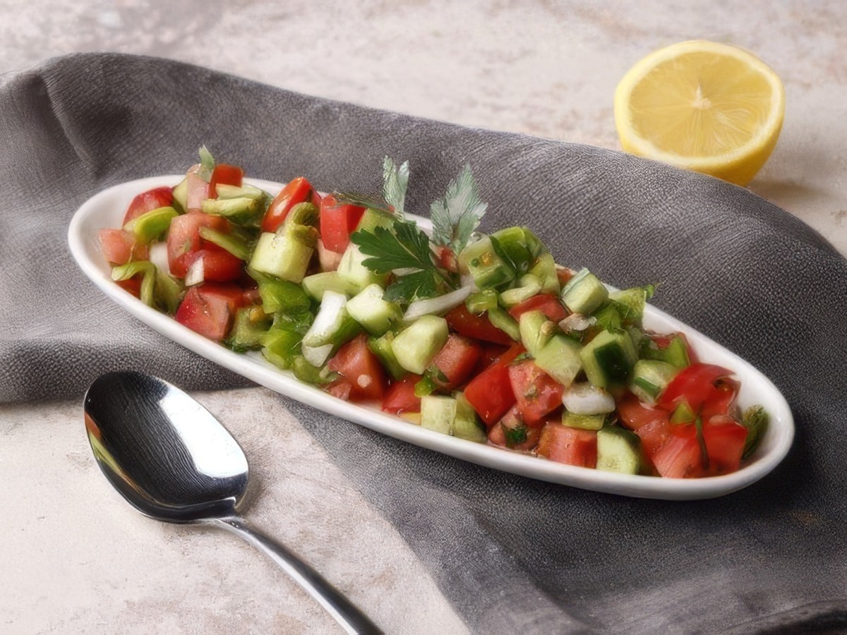 Çoban salatası shepherd salad at Pide Point, Louisville