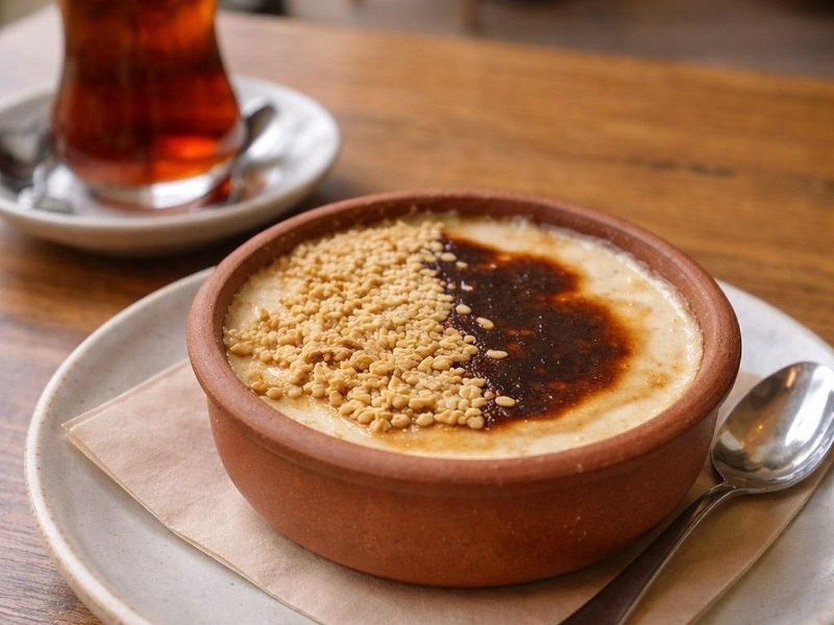 Sütlaç baked rice pudding at Pide Point, Louisville